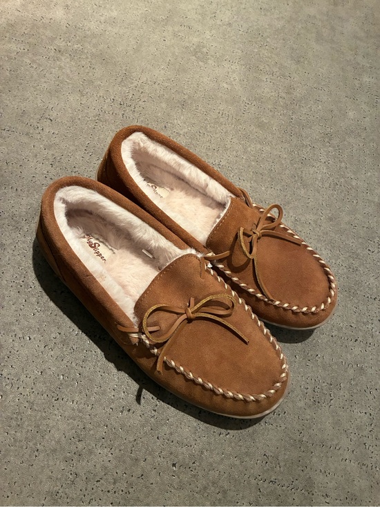 My Pillow Other - My Pillow My Slippers Men's Size 10 Brown Leather Suede Moccasin Slippers